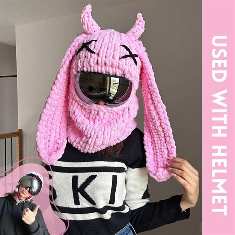 Devil Horn Helmet Cover And Helmet Protector Unisex Balaclava Etsy