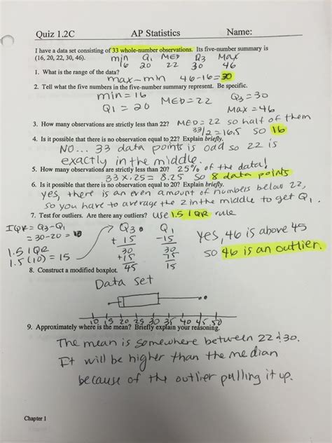 Ap Stats Unit Practice Test