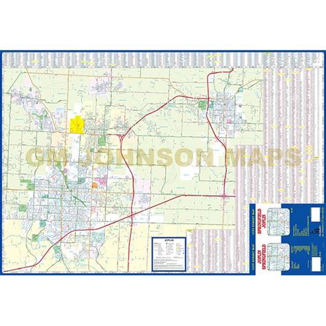 Springfield / Joplin, Missouri Street Map - GM Johnson Maps