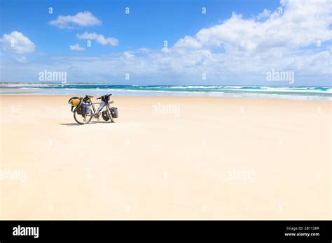 Cycling, Tofo Beach, Mozambique, Africa Stock Photo - Alamy