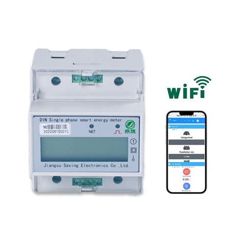 Kw Single Phase Din Rail Wifi Smart Energy Meter Digital Power