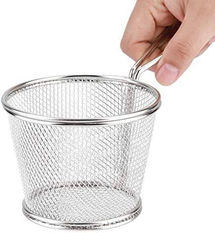 Servezee Mini Round Wire Stainless Steel Chips Deep Fry Baskets Food