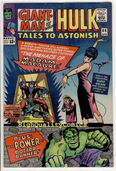 Tales To Astonish Vf Vf Hulk Madam Macabre Jack Kirby Steve