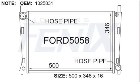 Radiator Ford Fiesta Wp Wq Fenix Radiators — Fenixautoparts