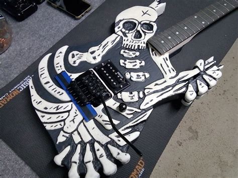 Custom Built Skull And Bones 2023 Black And White Reverb