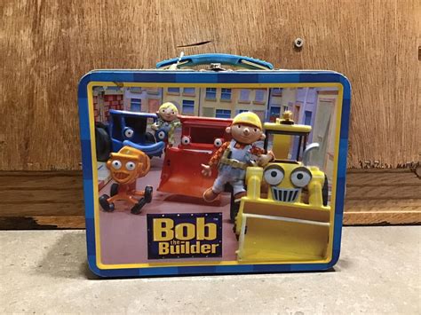 Vintage BOB THE BUILDER Metal Box With Handle Bright Colors, Collectors ...