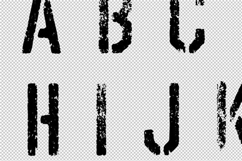 Stencil Font And Grunge Textures Set Stunning Display Fonts