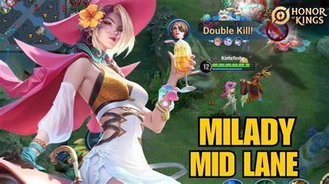 Milady Perfect Vacation Full Gameplay Mid Lane Honor Of Kings HOK