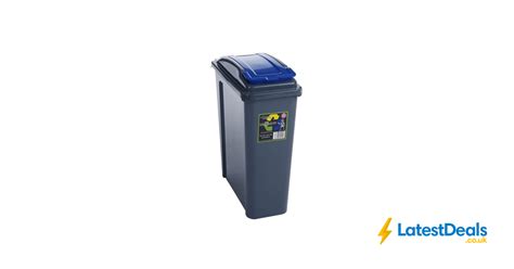 Wham Slimline Recycle Bin Graphite 25ltr Various Colours £498 At Qd