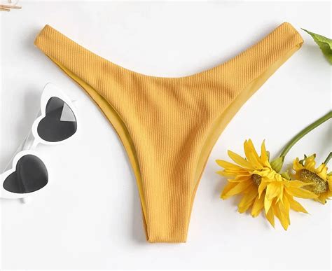 Womens Ribbed Bandeau Bikini Top And Bottom Set On Luulla