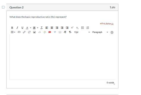 Solved D Question 2 1 Pts What Does The Basic Reproductive