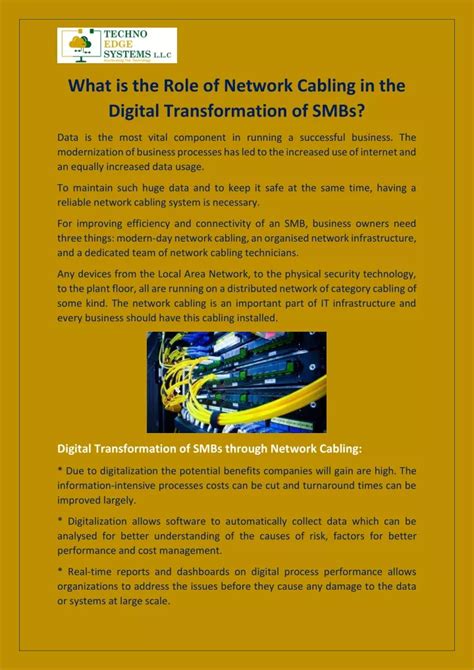 Ppt What Is The Role Of Network Cabling In The Digital Transformation