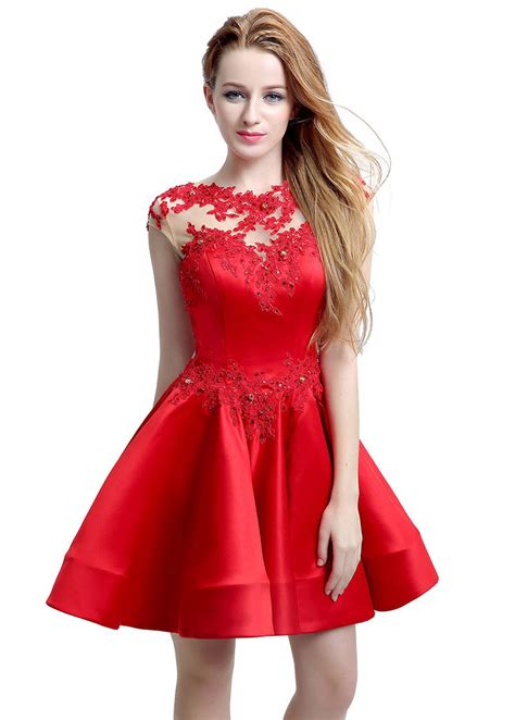 Jewel Lace Appliques Homecoming Dress Sassymyprom