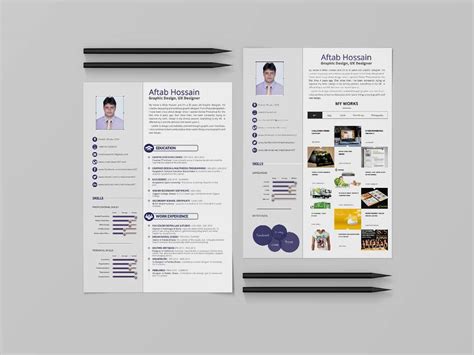 Free Simple 2 Pages Resume Template for Personal Use