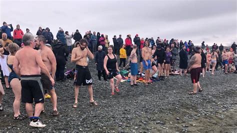 Cold Swim Warm Hearts Polar Bear Dip Takes Over Topsail Beach To