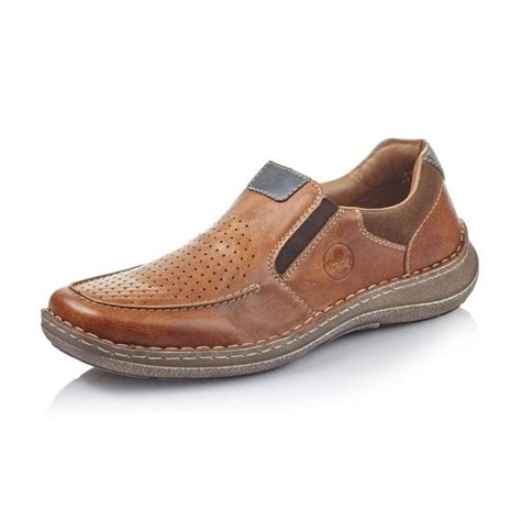 Rieker 03077 22 Men S Brown Slip On Shoes Rieker Mens From Rieker Uk