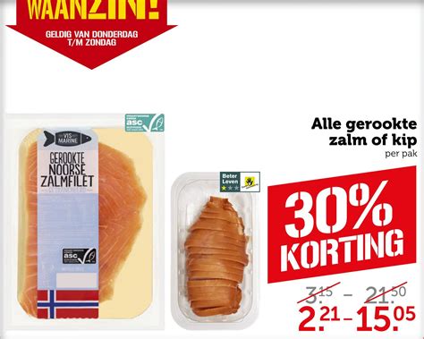 Alle Gerookte Zalm Of Kip Aanbieding Bij Coop