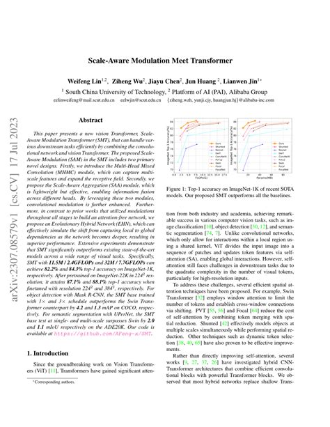 Pdf Scale Aware Modulation Meet Transformer