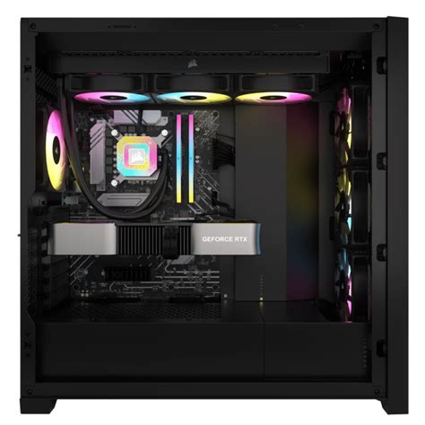 5000d Airflow Tempered Glass Mid Tower Atx Pc Case — Black