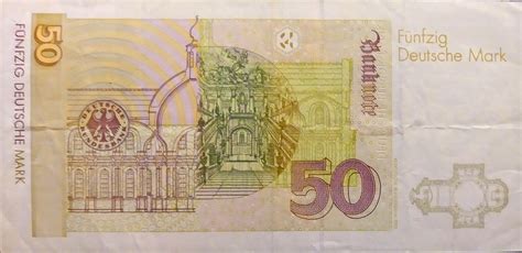 50 Deutsche Mark With Holographic Device Federal Republic Of