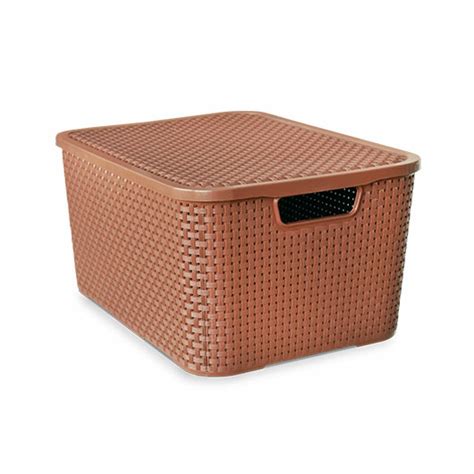 Caja Rattan Lts Marron Arqplast Sin Color Todolandia