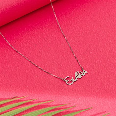 Handmade Silver Name Necklace Personalized Gold Name Necklace Special