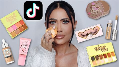 Tiktok Made Me Buy It 💰full Face Of Tiktok Makeup Youtube