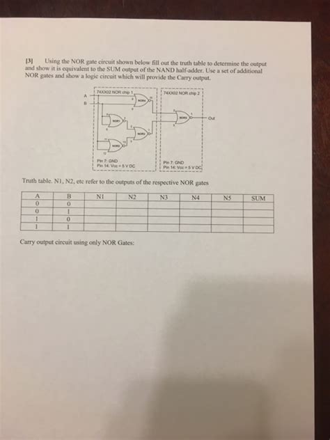 Solved Ece 204 Pre Lab 09 Basic Logic Gates Prove Demorgans