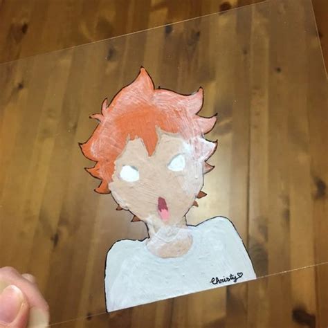 Art Haikyuu Hinata Shoyo Glass Painting Poshmark