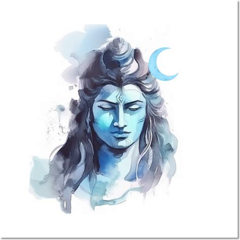 Mahadev Poster Lord Shiva Wall Art Hinduism Painting God Religion