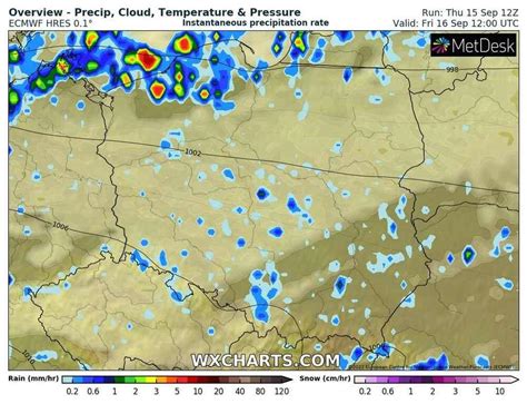 Pogoda na 16 września 2022 Wichury i burze na północy Polski Deszcz
