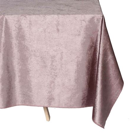 90x132 Mauve Premium Sheen Velvet Rectangle Tablecloth Efavormart