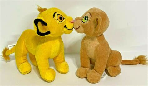 Disney The Lion King Kissing Simba Nala Plush Stuffed Toy Set