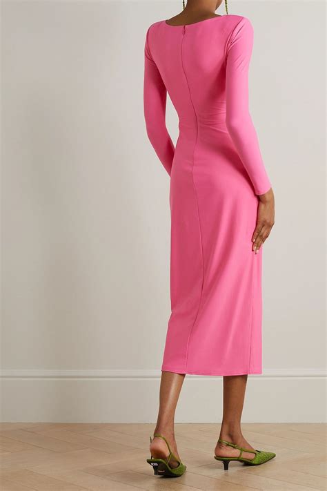 SELF PORTRAIT Cutout Stretch Jersey Midi Dress THE OUTNET