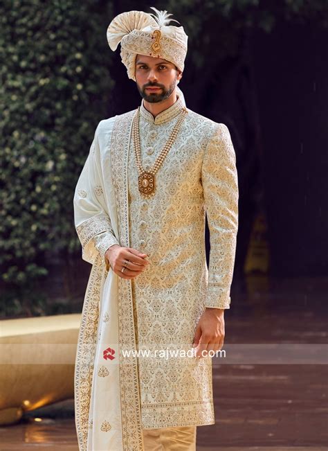 Art Silk Anarkali Sherwani For Dulha