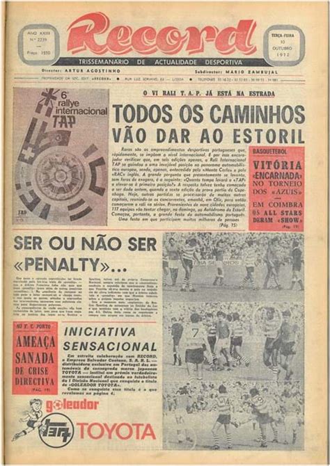 Capas De Jornais Vintage Outubro