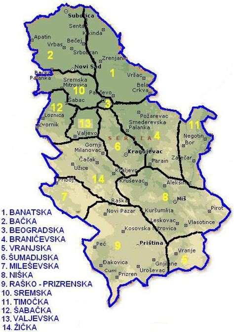 Karta Srbije Mapa