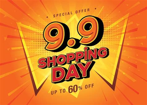 Premium Vector 99 Shopping Day Sale Banner Template Design Special