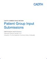 Patient Group Input Submissions Obeticholic Acid Ocaliva Ncbi