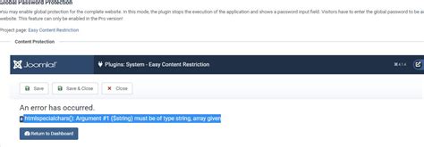 Htmlspecialchars Argument 1 String Must Be Of Type String Array