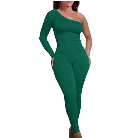 Olyvenn Trendy Womens Trendy Jumpsuit One-piece Bodysuits Skinny Slim