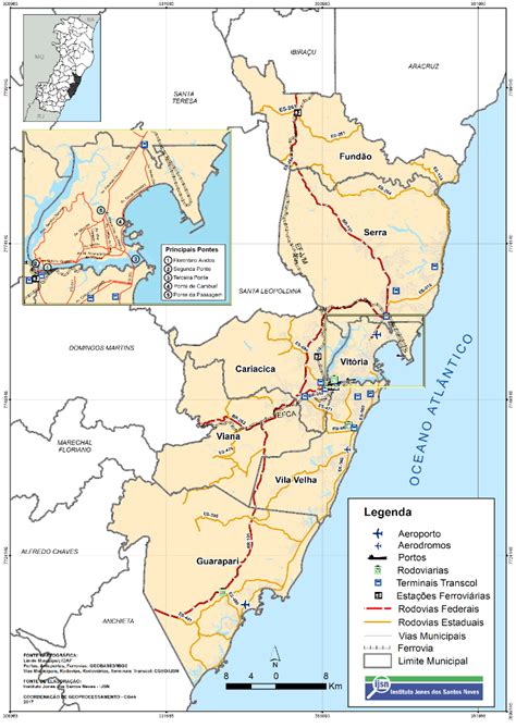 Mapa Do Sistema Viário Da Rmgv 2017 Download Scientific Diagram