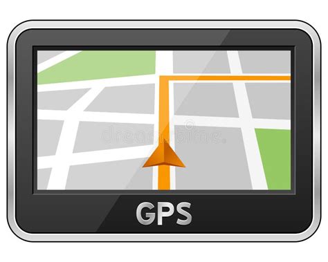 Generische GPS Navigations Einheit Vektor Abbildung Illustration Von