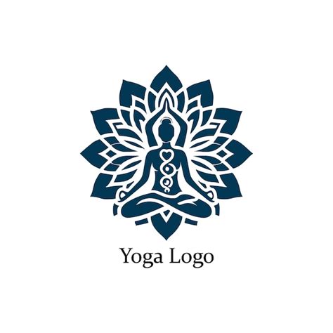 Un Logotipo De Yoga En Fondo Blanco Vector Premium