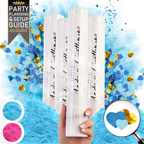 Mua Premium Gender Reveal Confetti Cannon Set Of 4 Gender Reveal