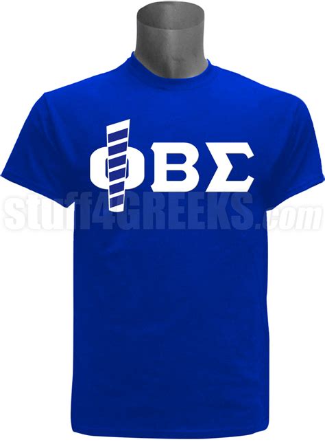 Phi Beta Sigma Screen Printed T Shirt With Staff Royal Blue