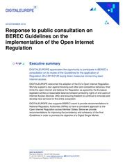 Response To Berec Consultation On Revised Net Neutrality Guidelines