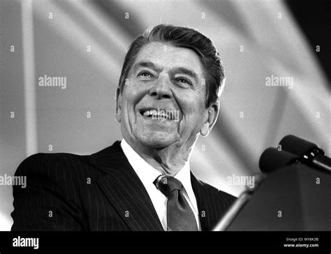 Us President Ronald Reagan Gives A Speech In West Berlin On June