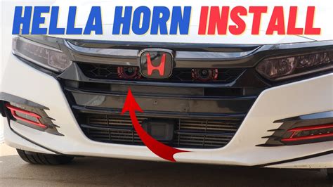 Hella Horn Install 10th Gen Honda Accord Youtube