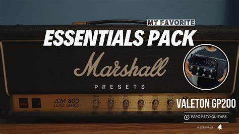 VALETON GP200 GP200 LT GP200 JR CF PACK MARSHALL JC800 ESSENTIALS